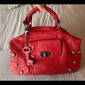Betsey Johnson leather red purse